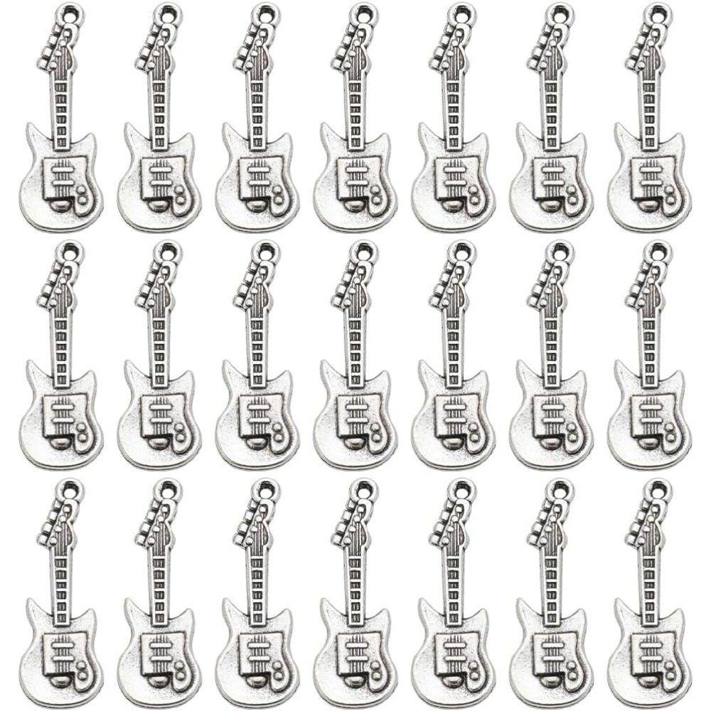Musical Instrument Sounds - 1 Box 50Pcs Vintage Guitar Charms