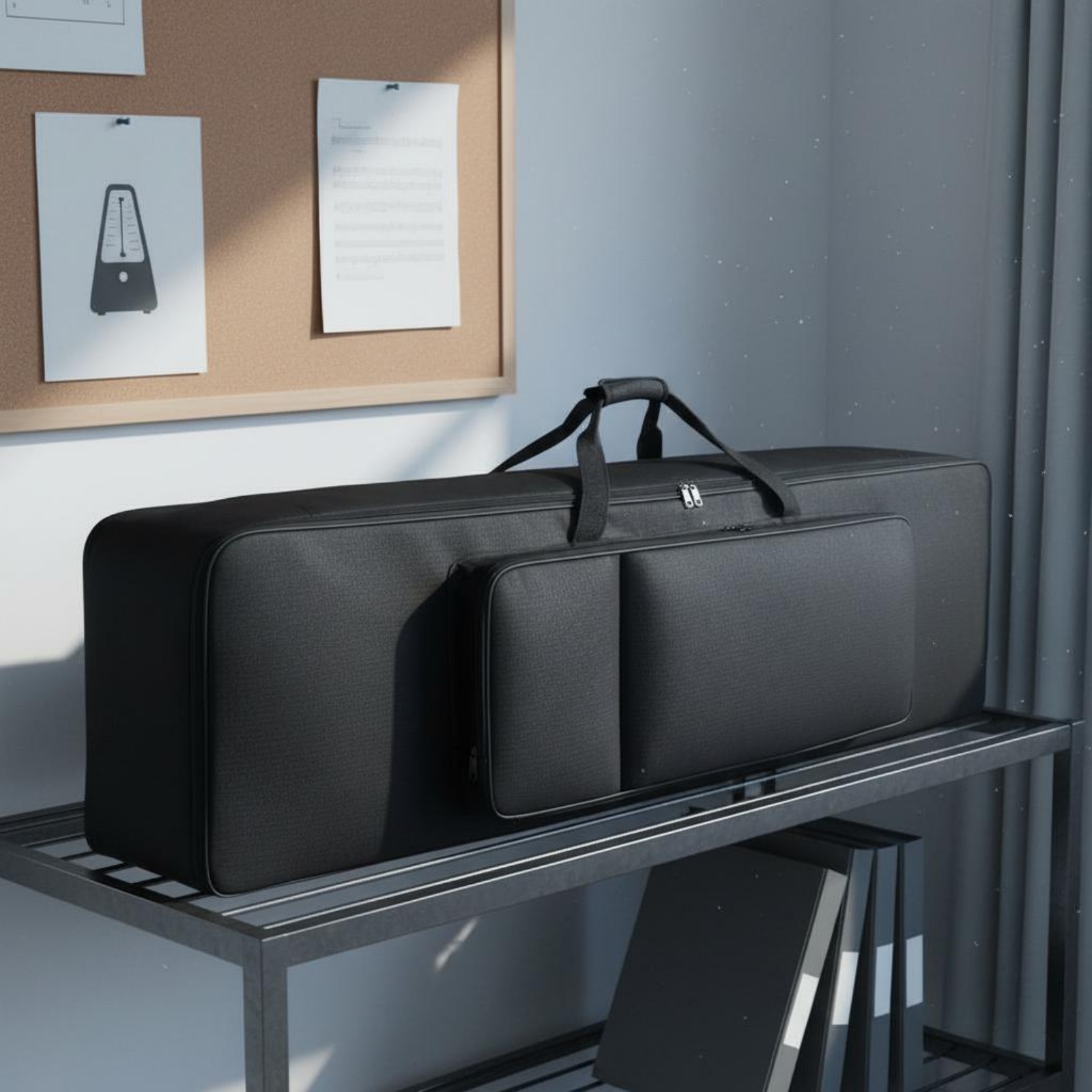 A Musical Instrument With Keys - 88-Key Keyboard Bag Carry Handles 88