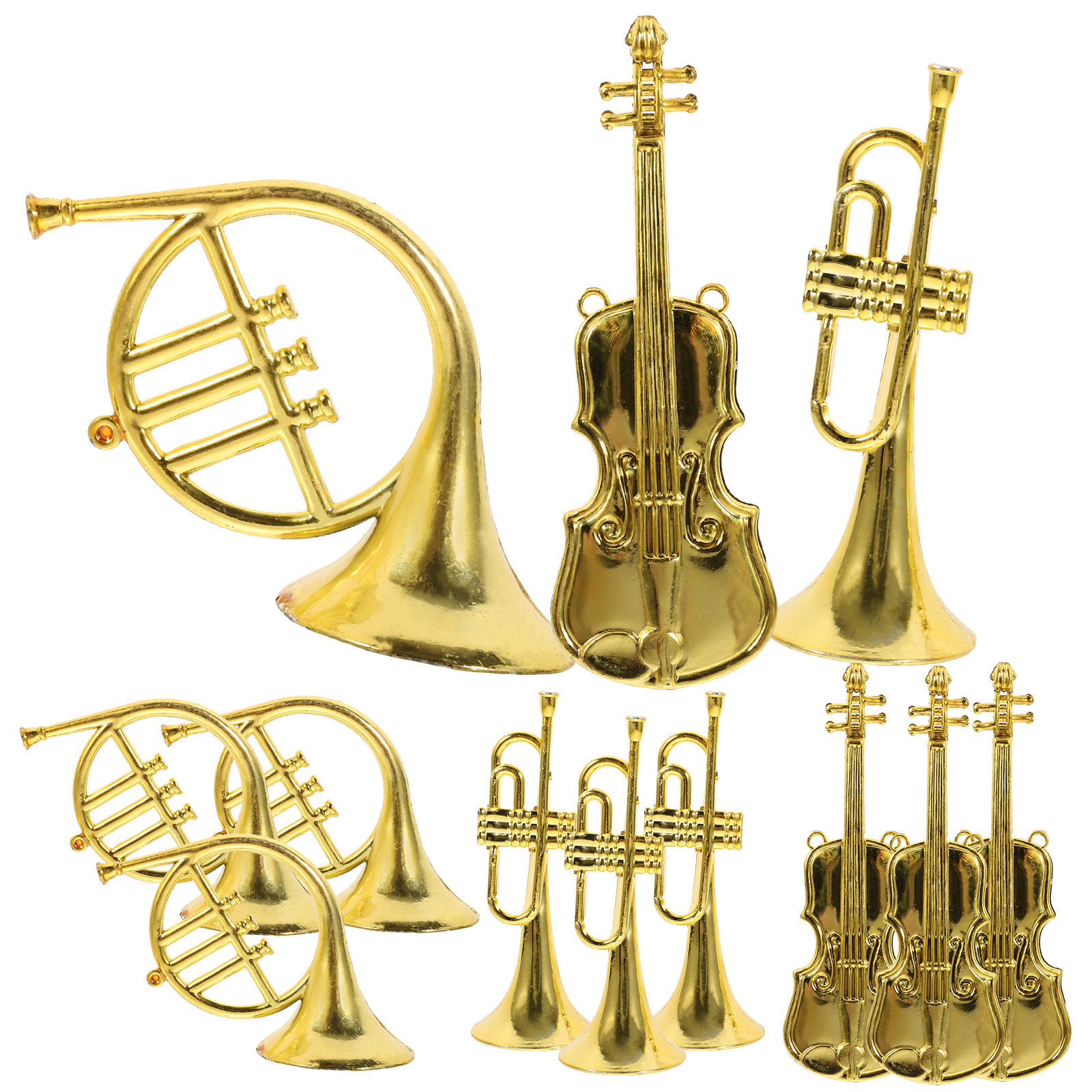 Musical Instrument Xmas Ornaments - 12Pcs Miniature Music Instruments Xmas Accessories