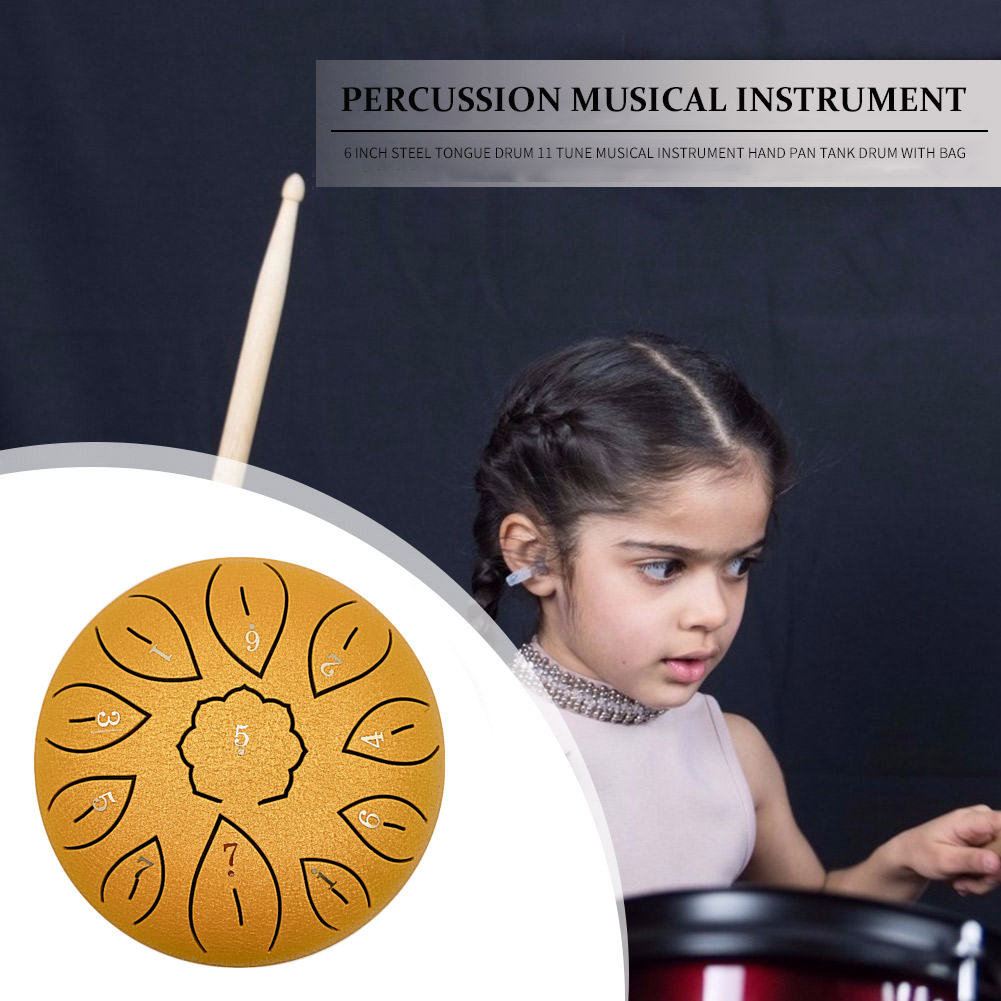 Tongue Drum Steel - Glucophone Steel Tongue Drum 6 Inch