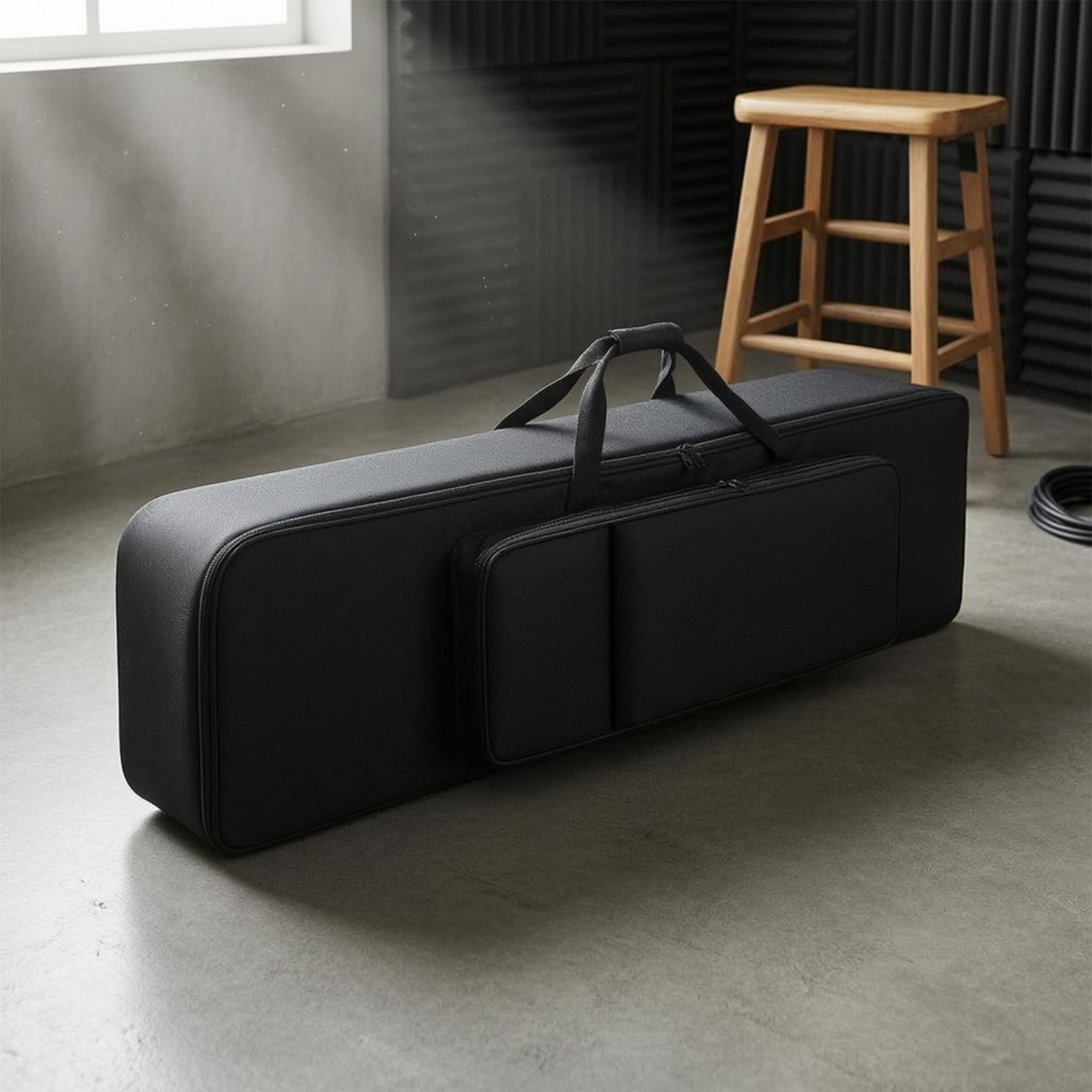 A Musical Instrument With Keys - 88-Key Keyboard Bag Carry Handles 88