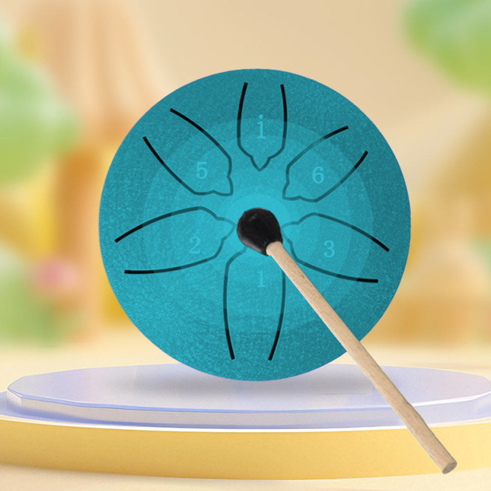 Tongue Drum Steel - Mini Chakra Drum 3 Inches 6