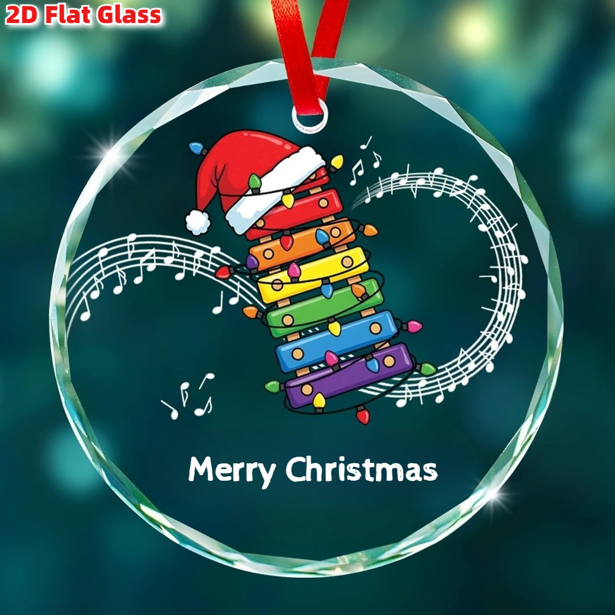 Musical Instrument Glass - 2D Plane - Glass Keys Shape