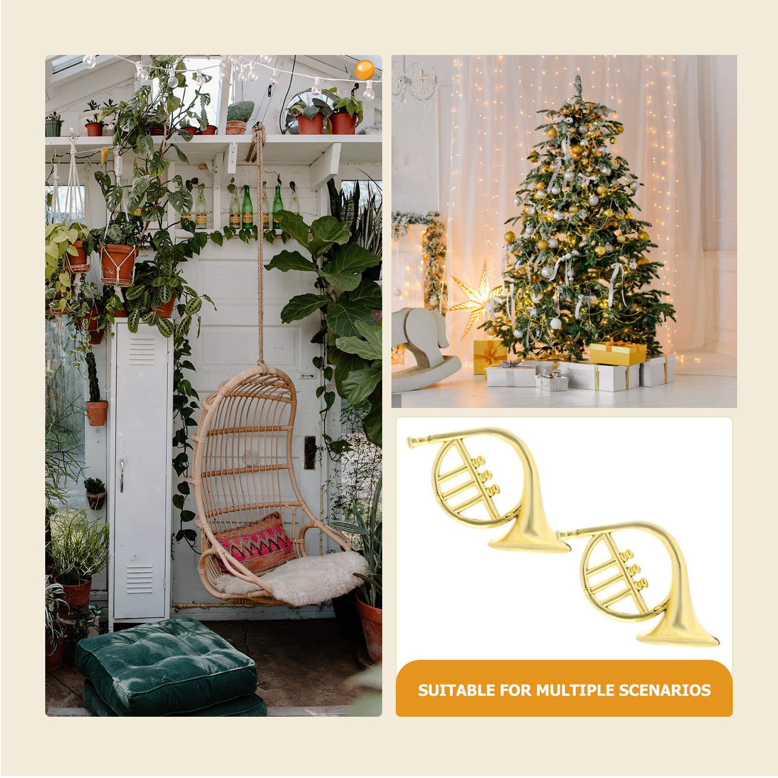 Musical Instrument Xmas Ornaments - 20Pcs Xmas Mini Plastic Musical Instruments