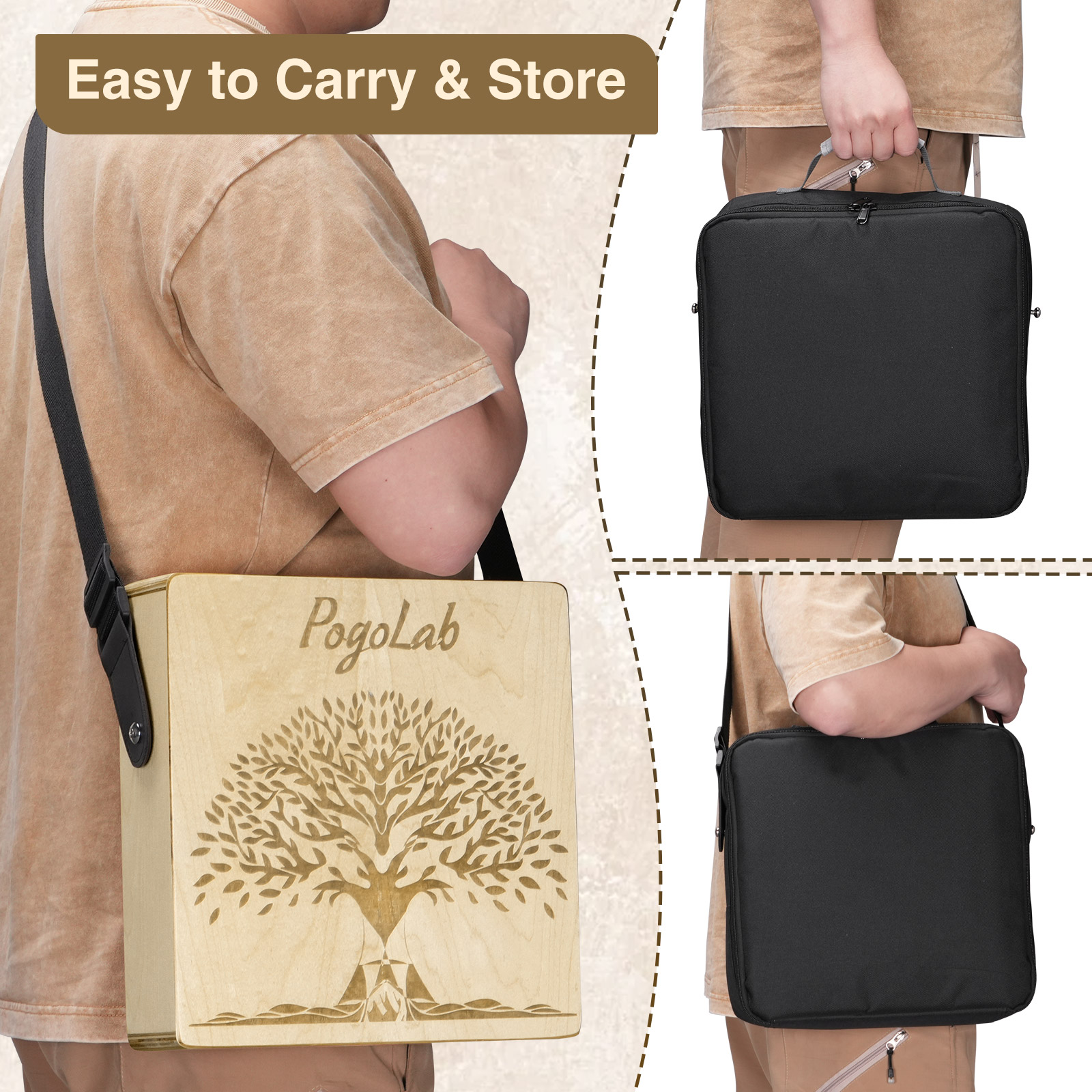 Pogolab Portable Cajon with Sn - đánh giá và giá Musical Instrument Cajon