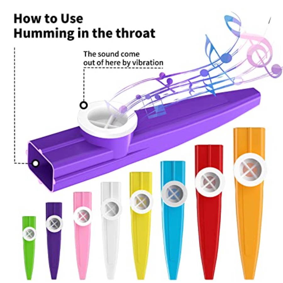 120 pcs 8 Colors Plastic Kazoo - đánh giá và giá Musical Instrument Kazoo