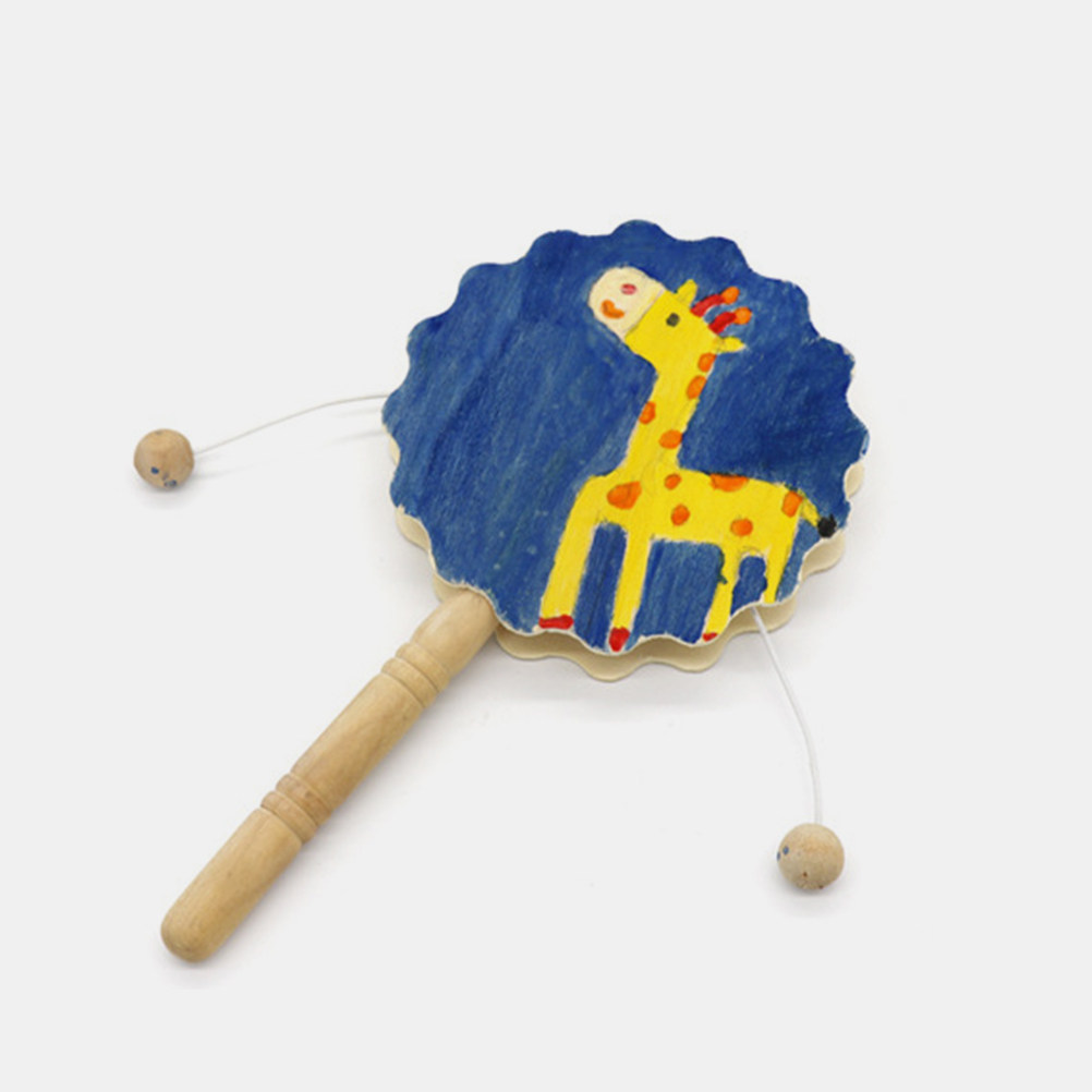 Unfinished Wooden Rattle-Drum  - đánh giá và giá Musical Instrument Diy For Kids