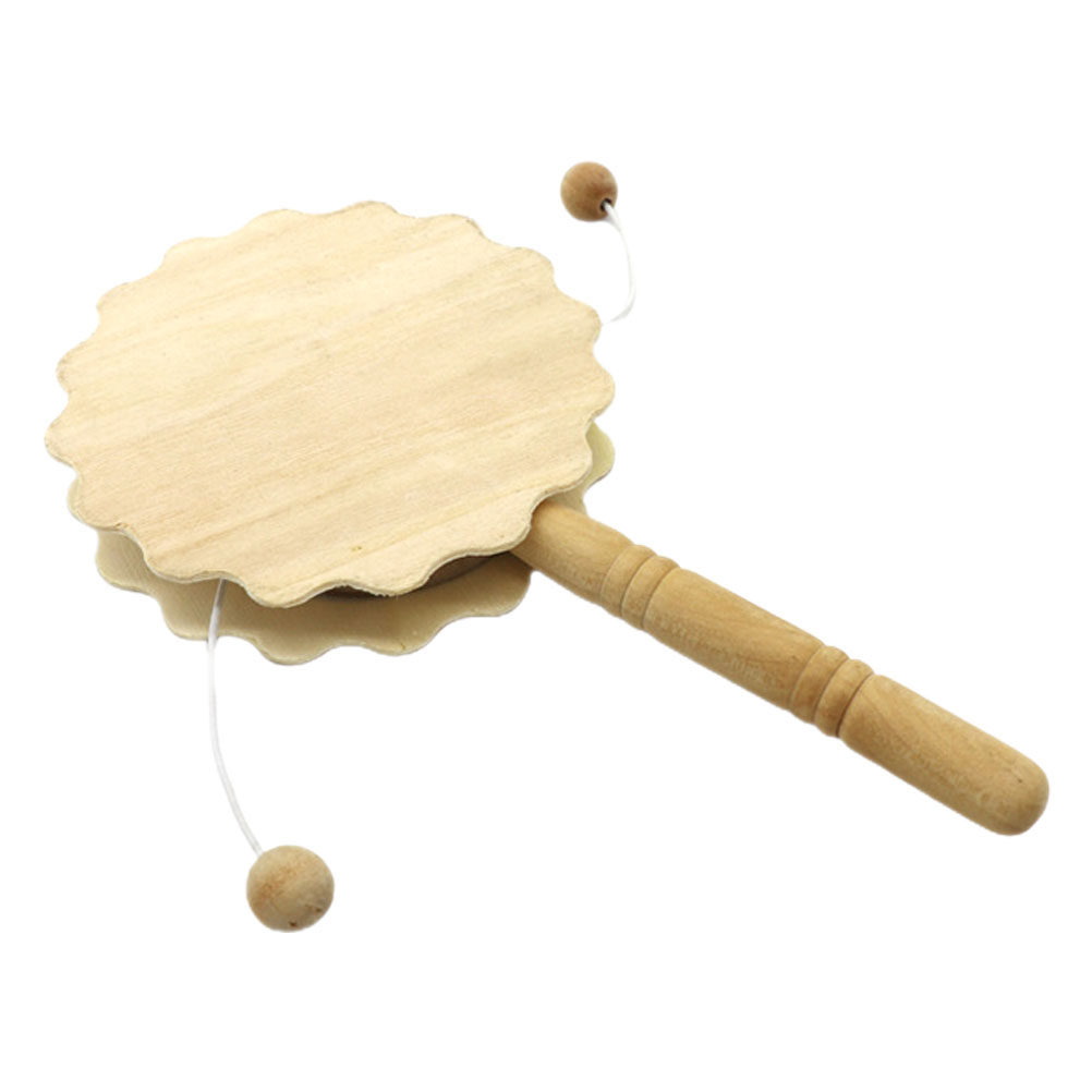 Unfinished Wooden Rattle-Drum  - đánh giá và giá Musical Instrument Diy For Kids