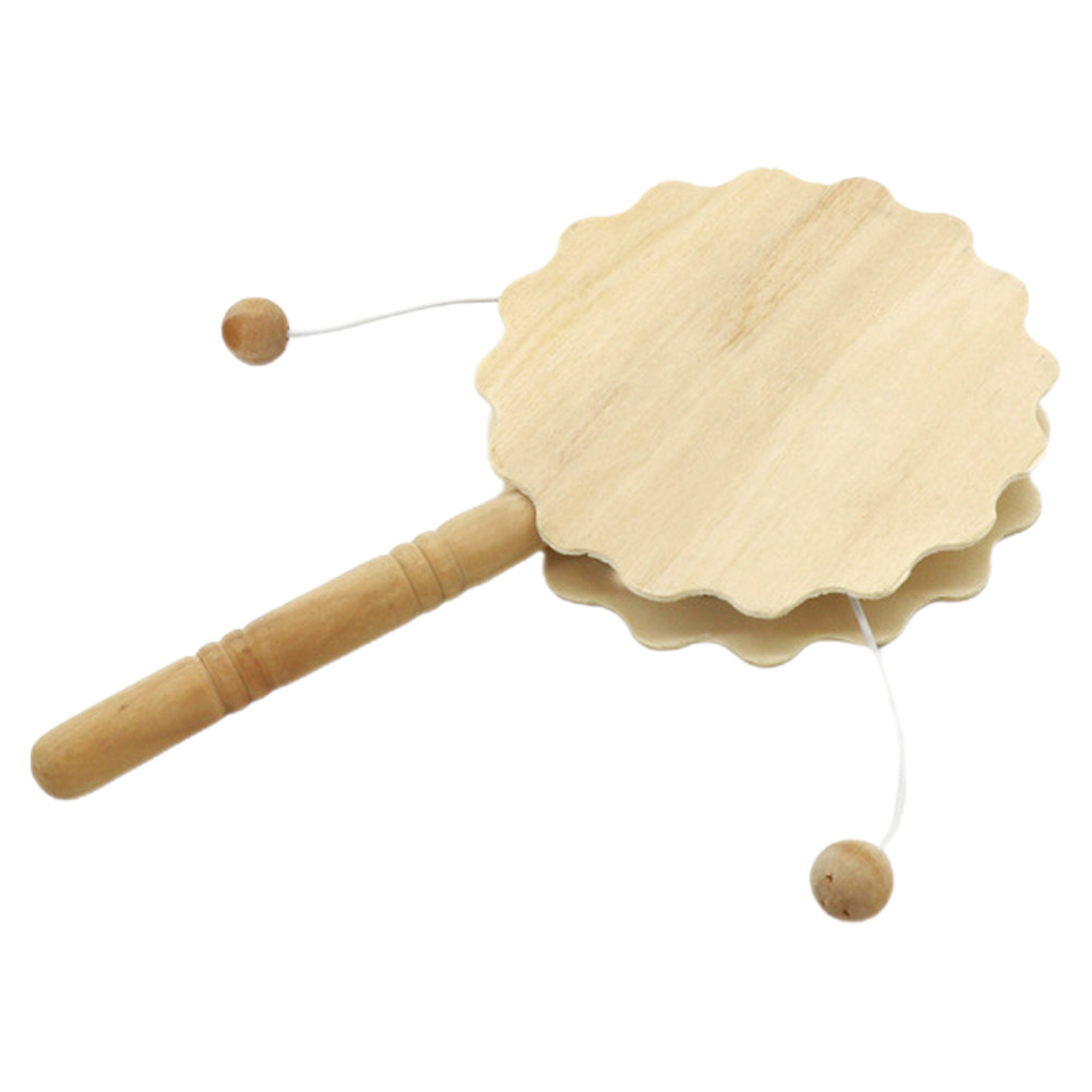 Unfinished Wooden Rattle-Drum  - đánh giá và giá Musical Instrument Diy For Kids
