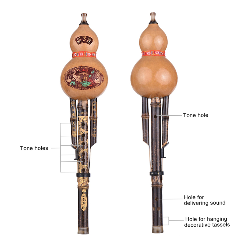 Chinese Handmade Black Bamboo  - đánh giá và giá Musical Instrument Lute