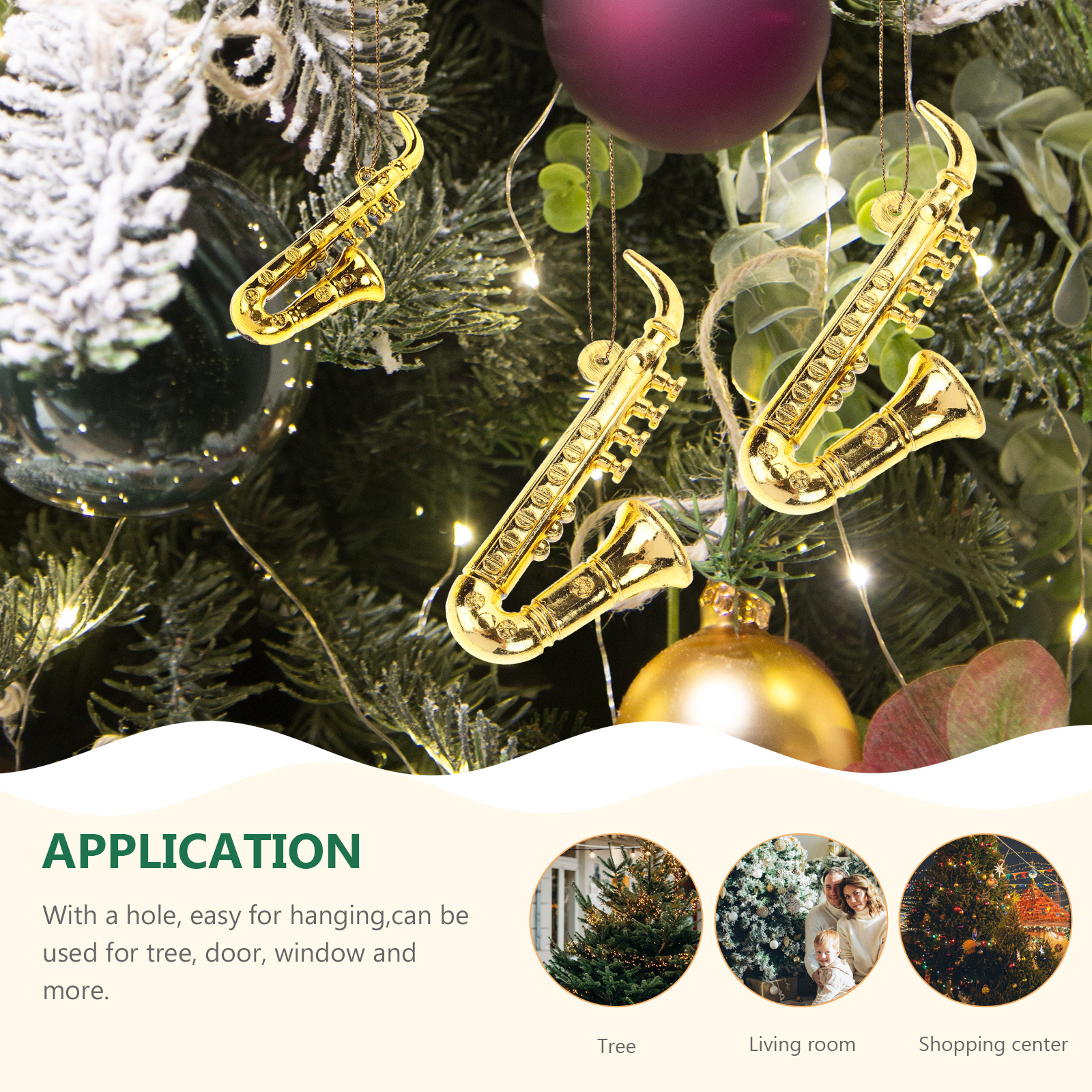 20Pcs Mini Plastic Saxophone D - đánh giá và giá Musical Instrument Xmas Ornaments
