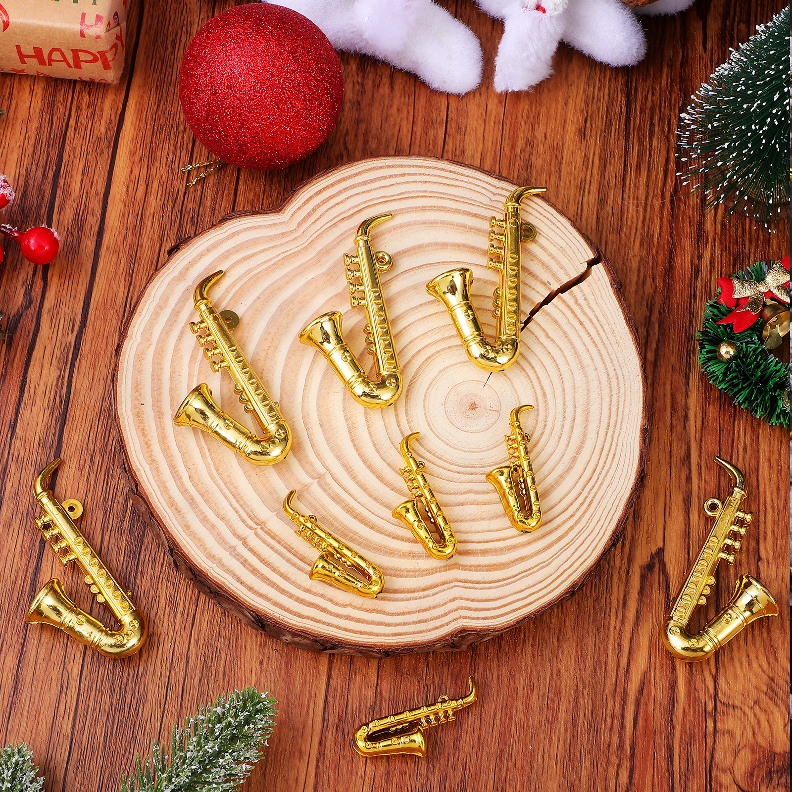 20Pcs Mini Plastic Saxophone D - đánh giá và giá Musical Instrument Xmas Ornaments