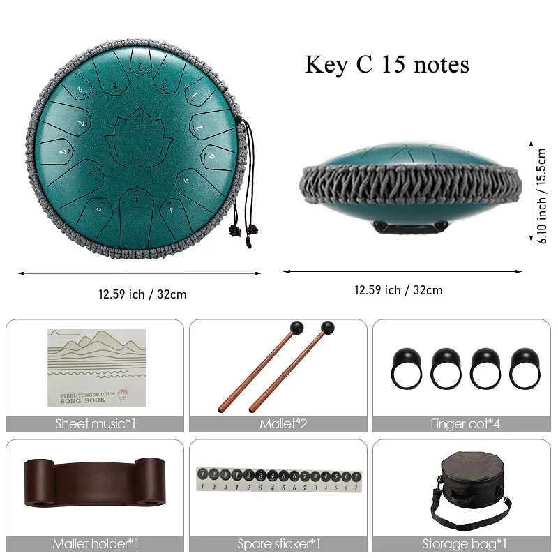 Hluru Glucophone Steel Tongue  - đánh giá và giá Tongue Drum Steel