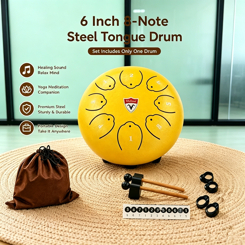 Steel tongue drum,6 Inch 8 Not - đánh giá và giá Tongue Drum Steel