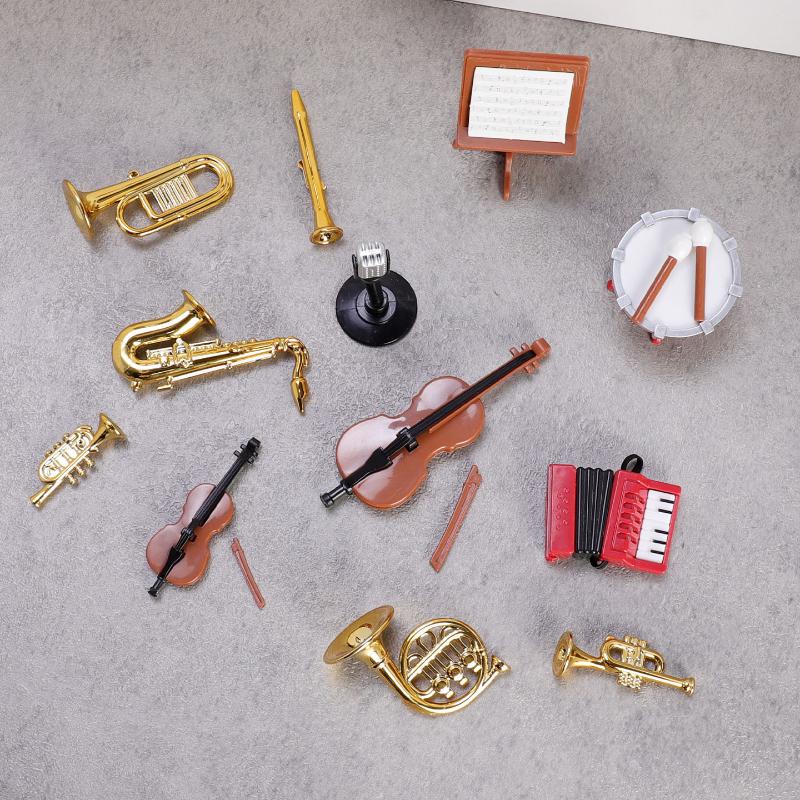 1 Set Home Decor Toy 1:12 Doll - đánh giá và giá Musical Instrument Saxophone