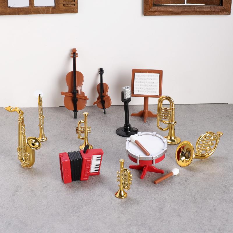 1 Set Home Decor Toy 1:12 Doll - đánh giá và giá Musical Instrument Saxophone