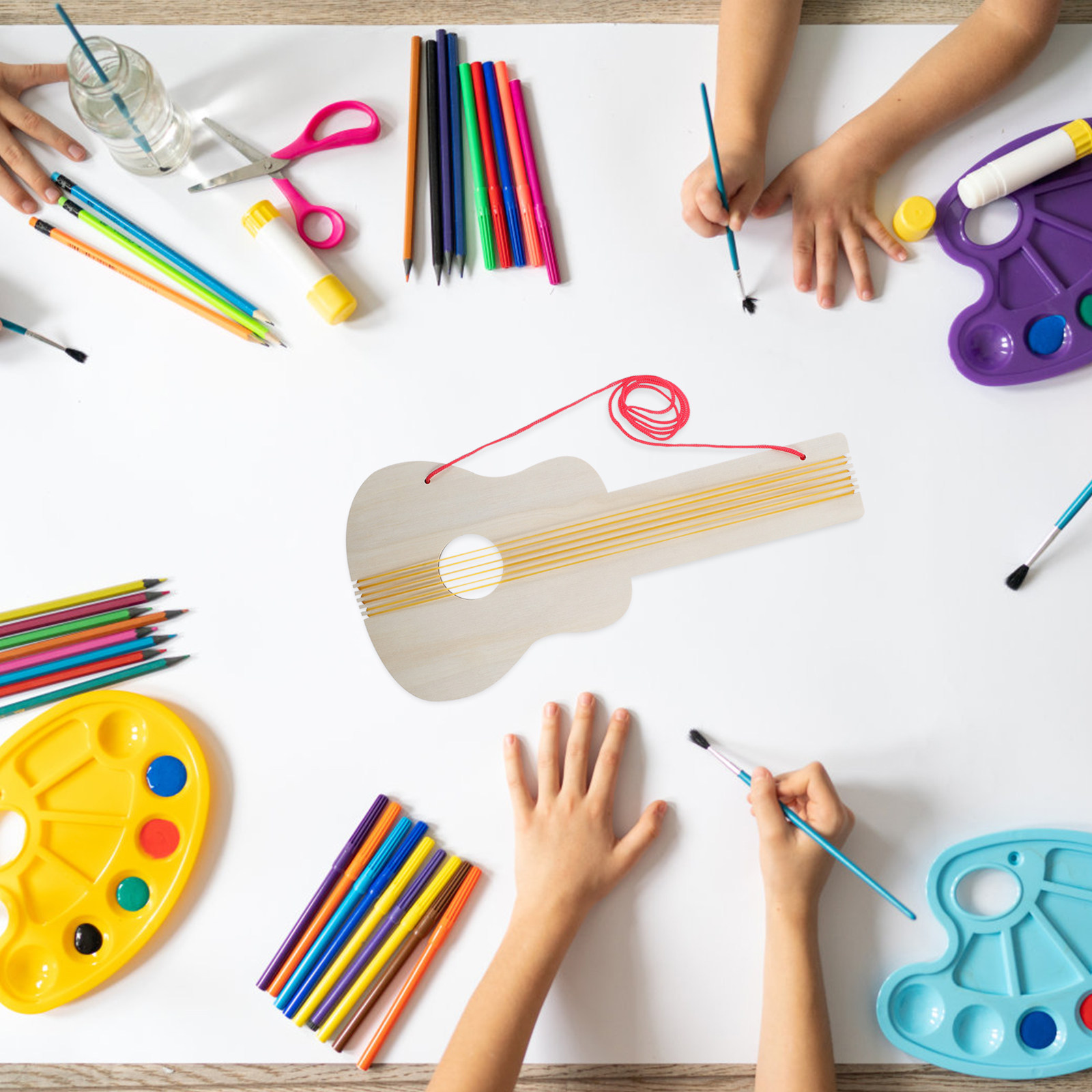 4Pcs Kindergarten Wooden Guita - đánh giá và giá Musical Instrument Diy For Kids