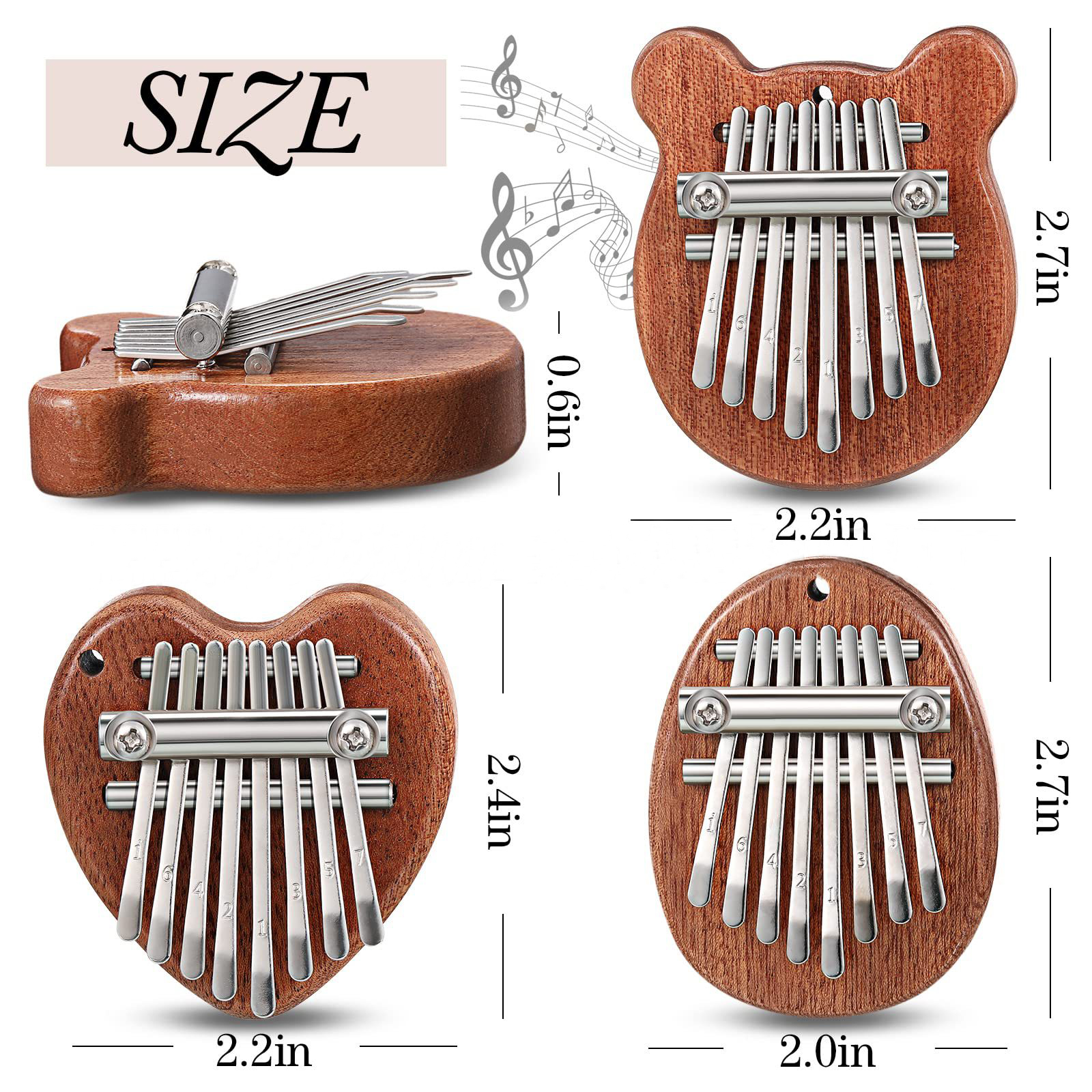 8 Keys Mini Kalimba Wooden Thu - đánh giá và giá A Musical Instrument With Keys