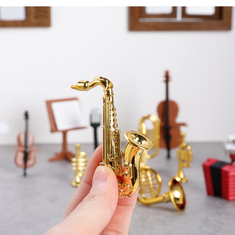 1Set Home Decor Toy 1:12 Dollh - đánh giá và giá Musical Instrument Saxophone