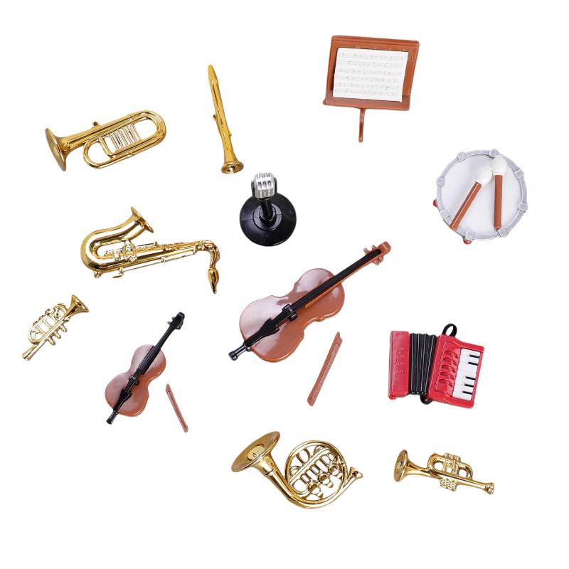 1Set Home Decor Toy 1:12 Dollh - đánh giá và giá Musical Instrument Saxophone