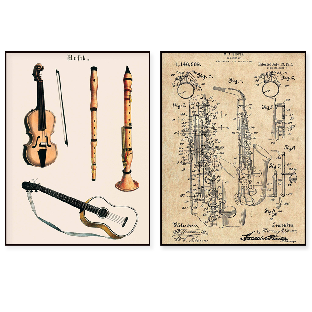 Music print, vintage violin vi - đánh giá và giá Musical Instrument Viola