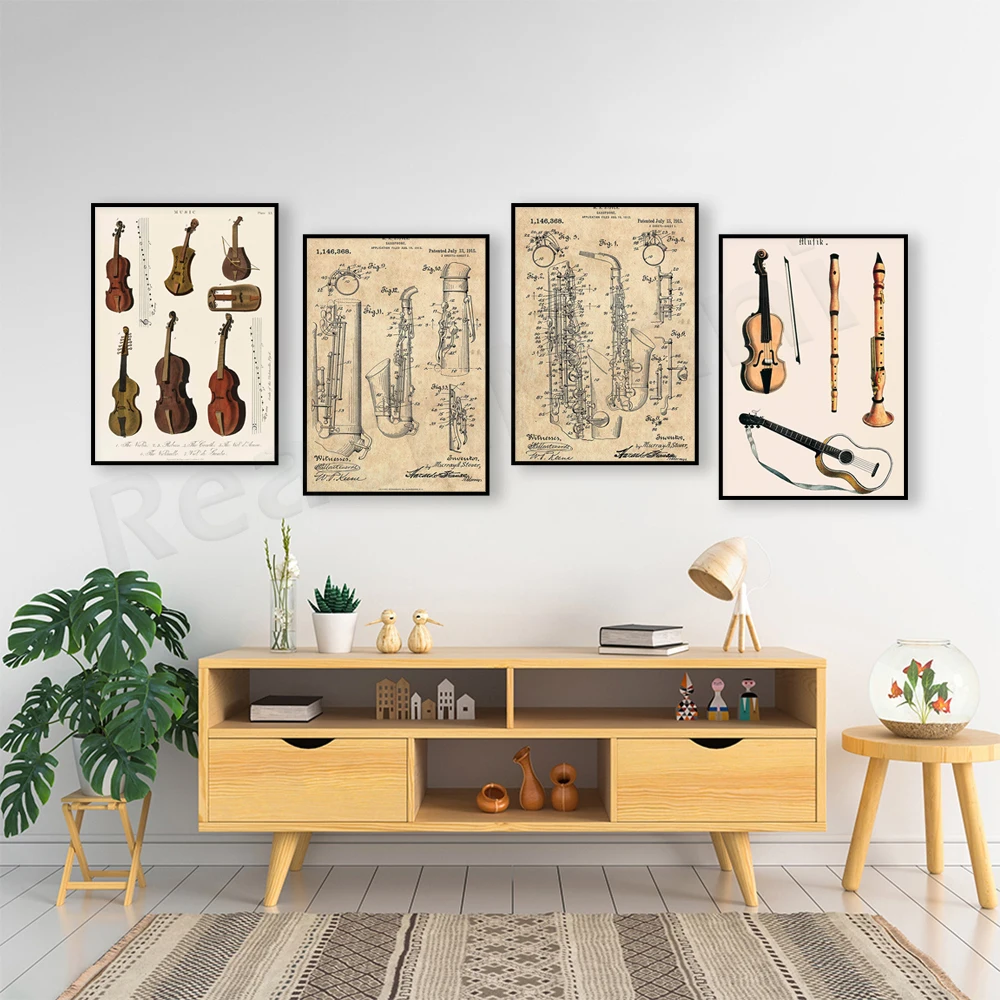 Music print, vintage violin vi - đánh giá và giá Musical Instrument Viola