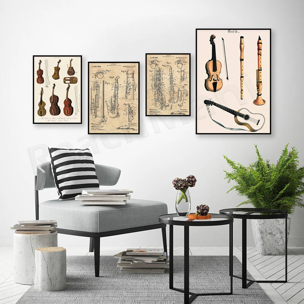 Music print, vintage violin vi - đánh giá và giá Musical Instrument Viola