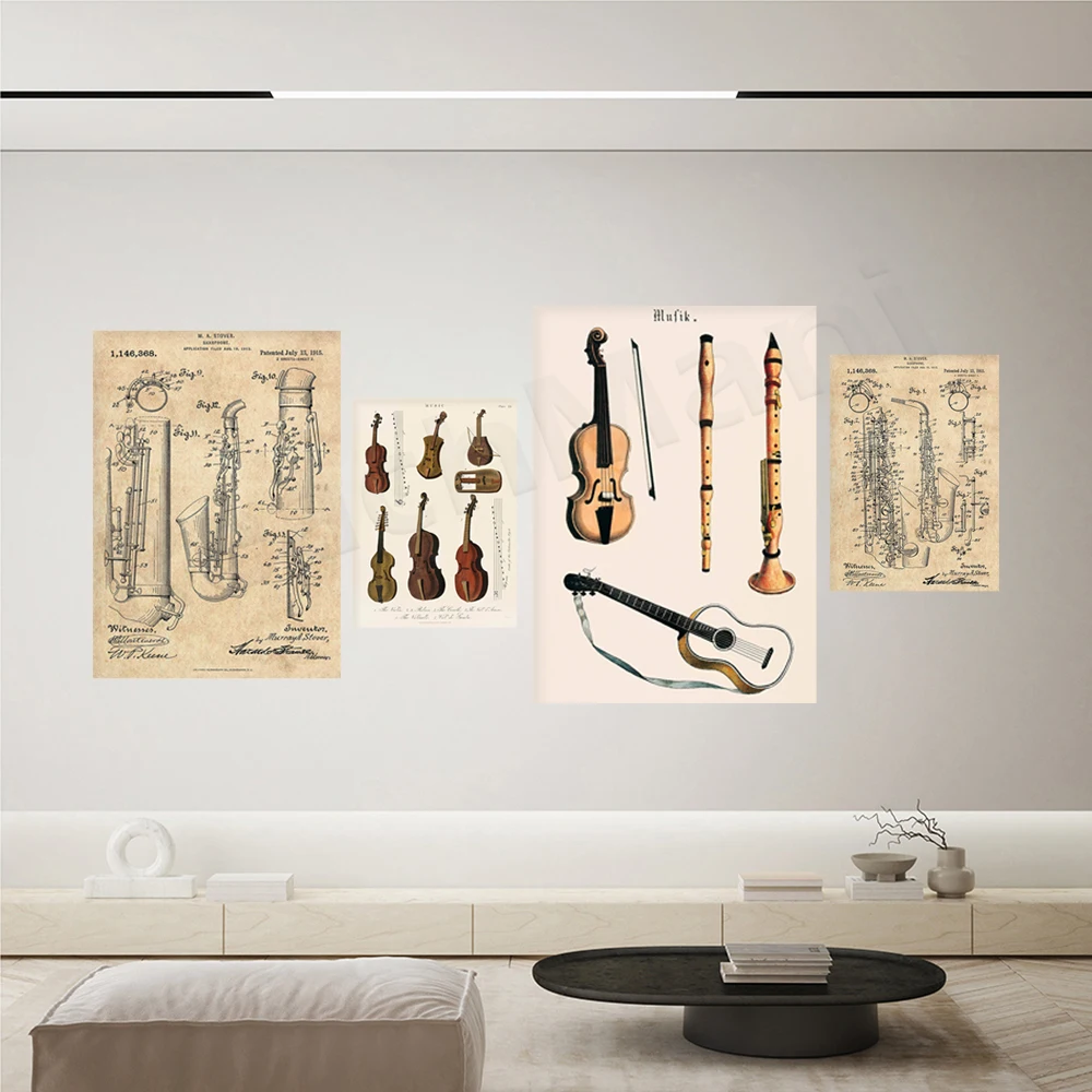 Music print, vintage violin vi - đánh giá và giá Musical Instrument Viola