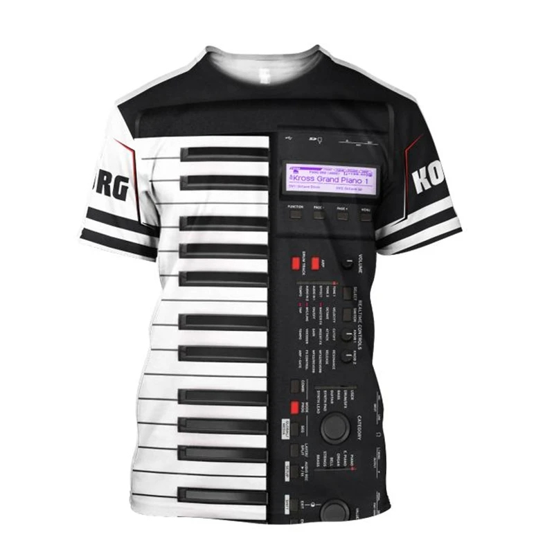 Piano Music 3d Print T Shirts  - đánh giá và giá Musical Instrument Japan