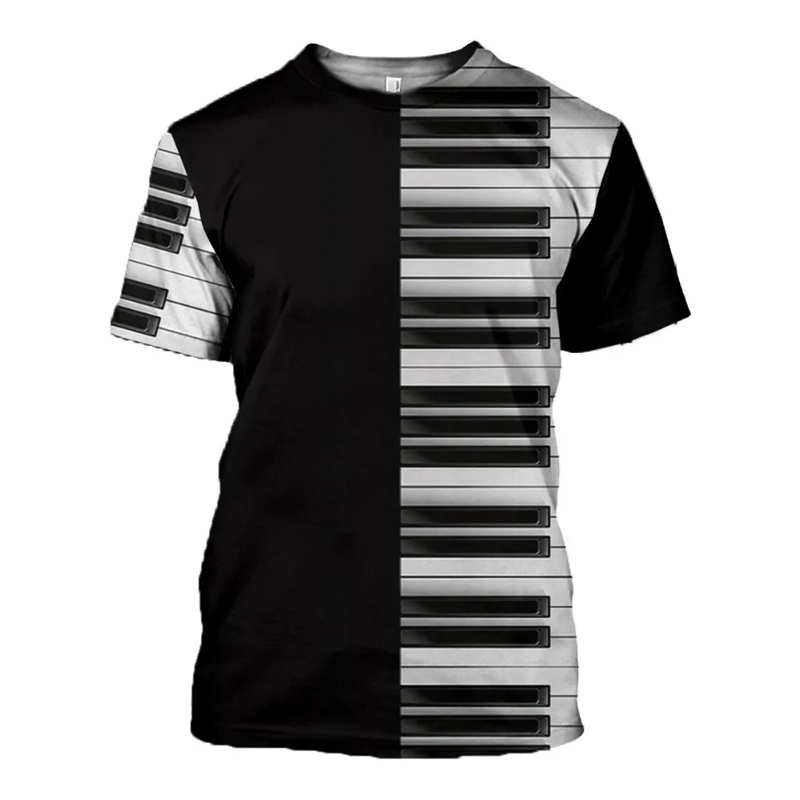 Piano Music 3d Print T Shirts  - đánh giá và giá Musical Instrument Japan