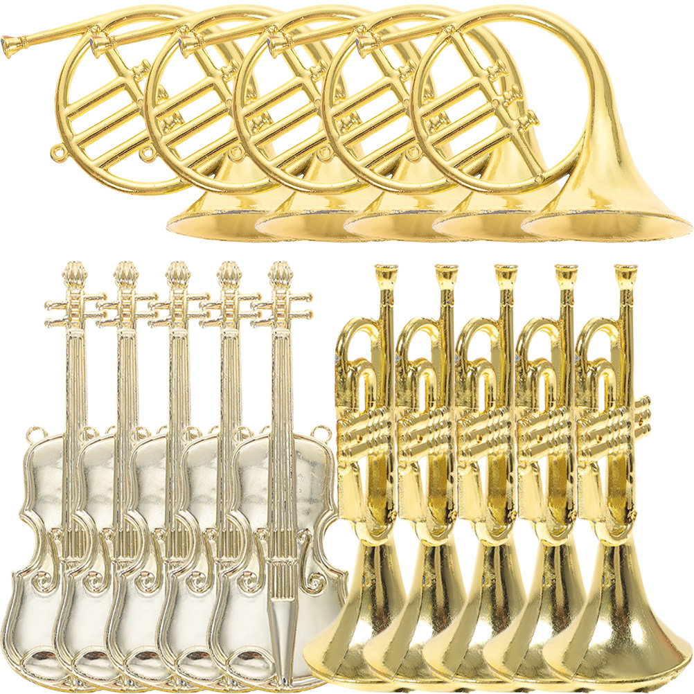 15Pcs Smooth Plastic Musical I - đánh giá và giá Musical Instrument Xmas Ornaments