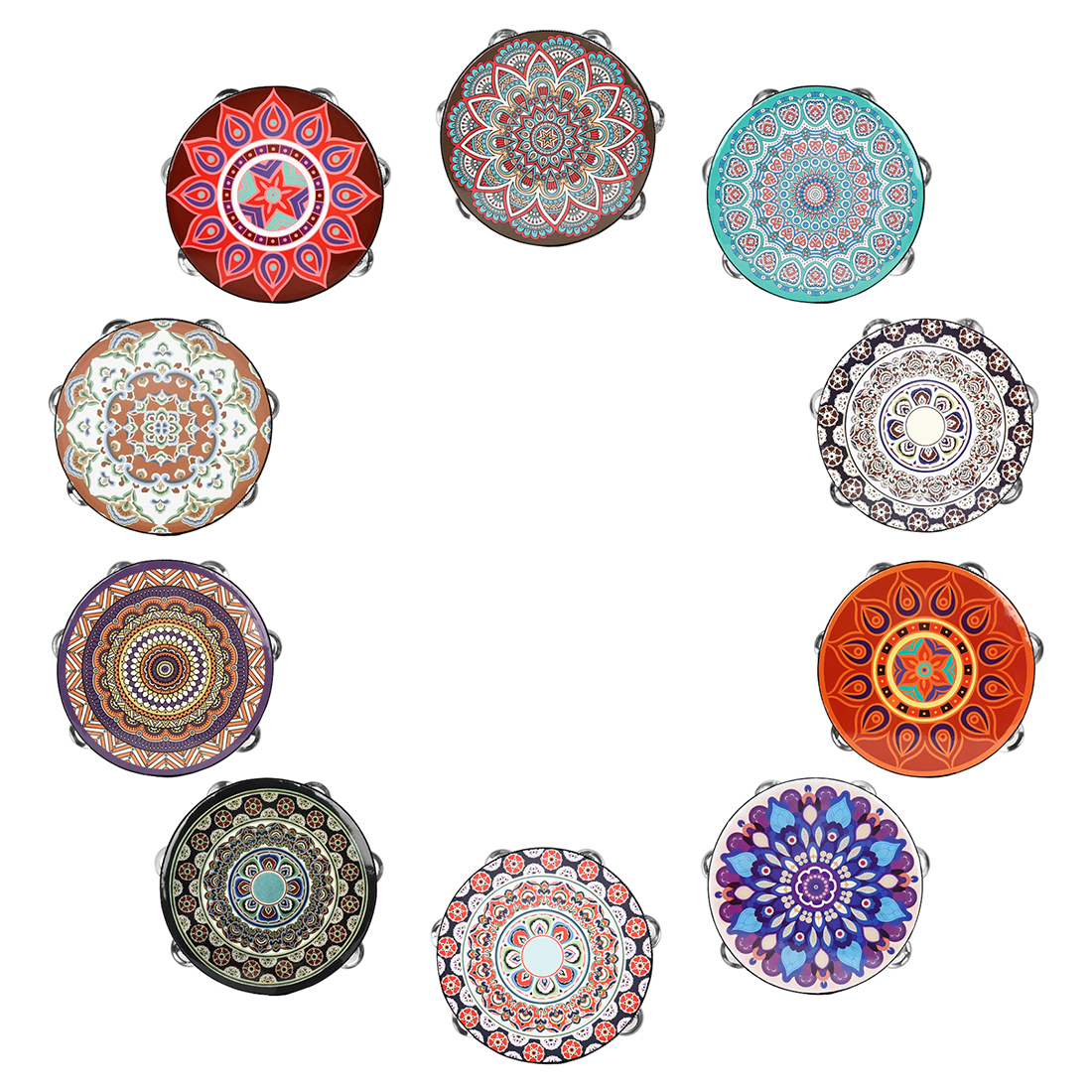 IRIN 8 Inch Tambourine Handbel - đánh giá và giá Musical Instrument Lute