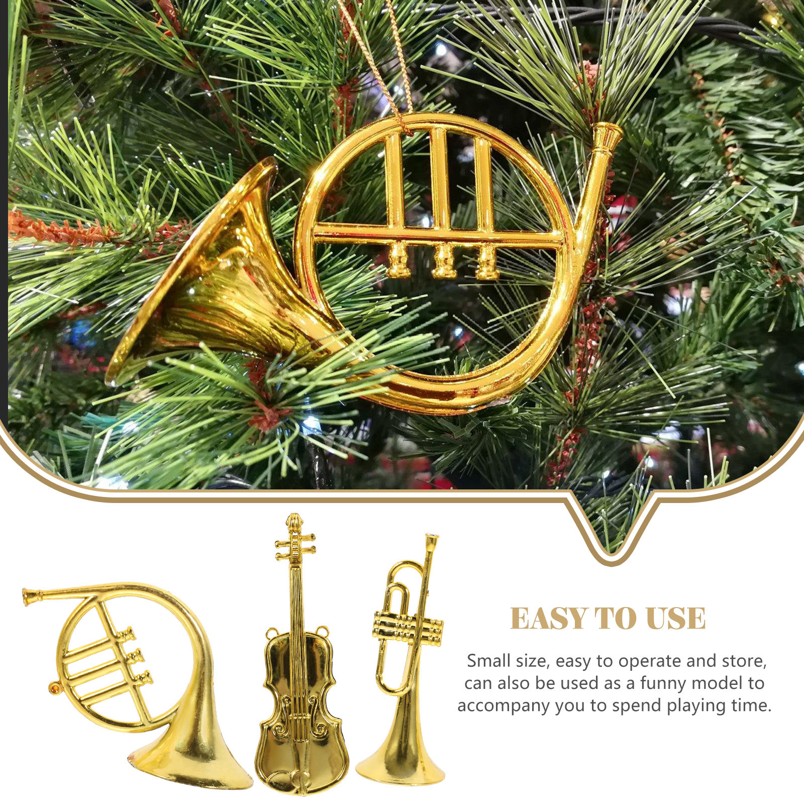 12Pcs Miniature Music Instrume - đánh giá và giá Musical Instrument Xmas Ornaments