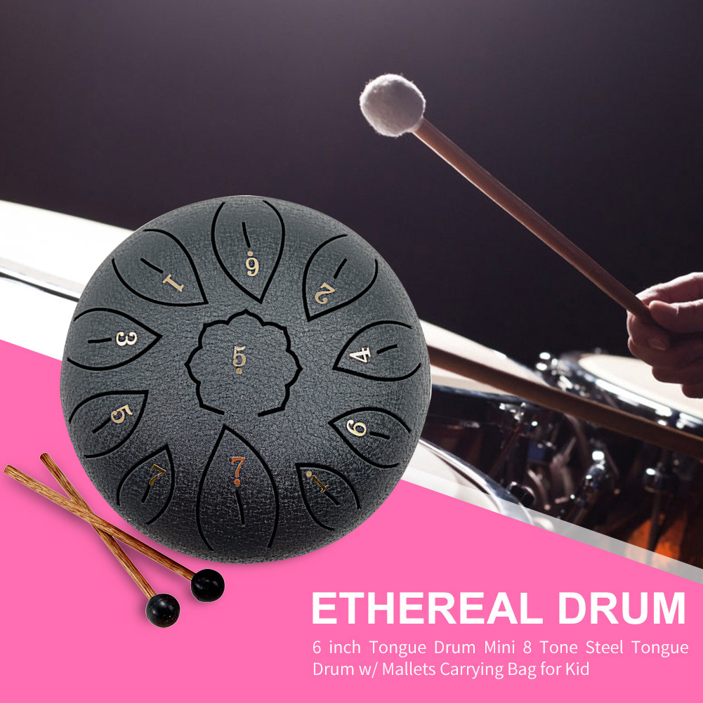 Glucophone Steel Tongue Drum 6 - đánh giá và giá Tongue Drum Steel