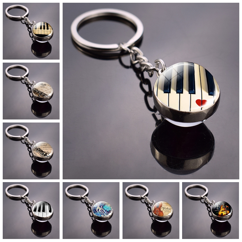 Piano keychain, picture of dam - đánh giá và giá Musical Instrument Glass