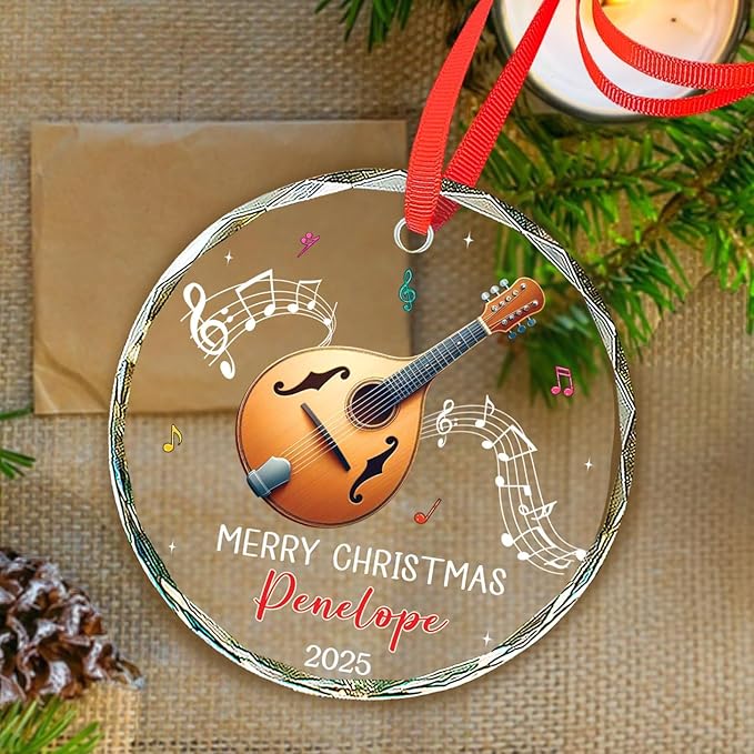 Mandolin Glass Ornament Xmas 2 - đánh giá và giá Musical Instrument Xmas Ornaments