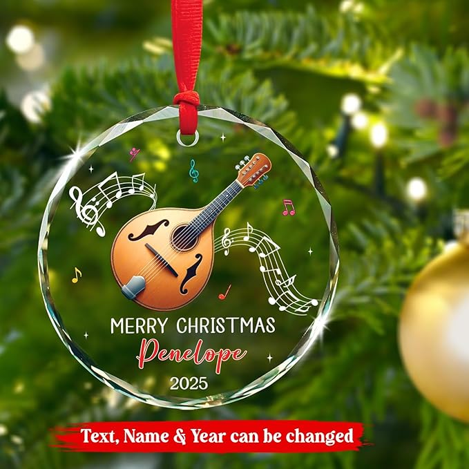 Mandolin Glass Ornament Xmas 2 - đánh giá và giá Musical Instrument Xmas Ornaments