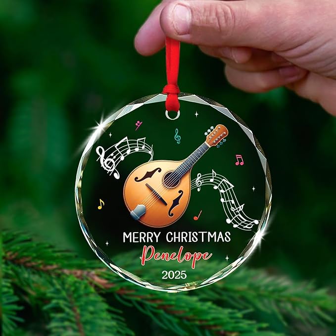 Mandolin Glass Ornament Xmas 2 - đánh giá và giá Musical Instrument Xmas Ornaments