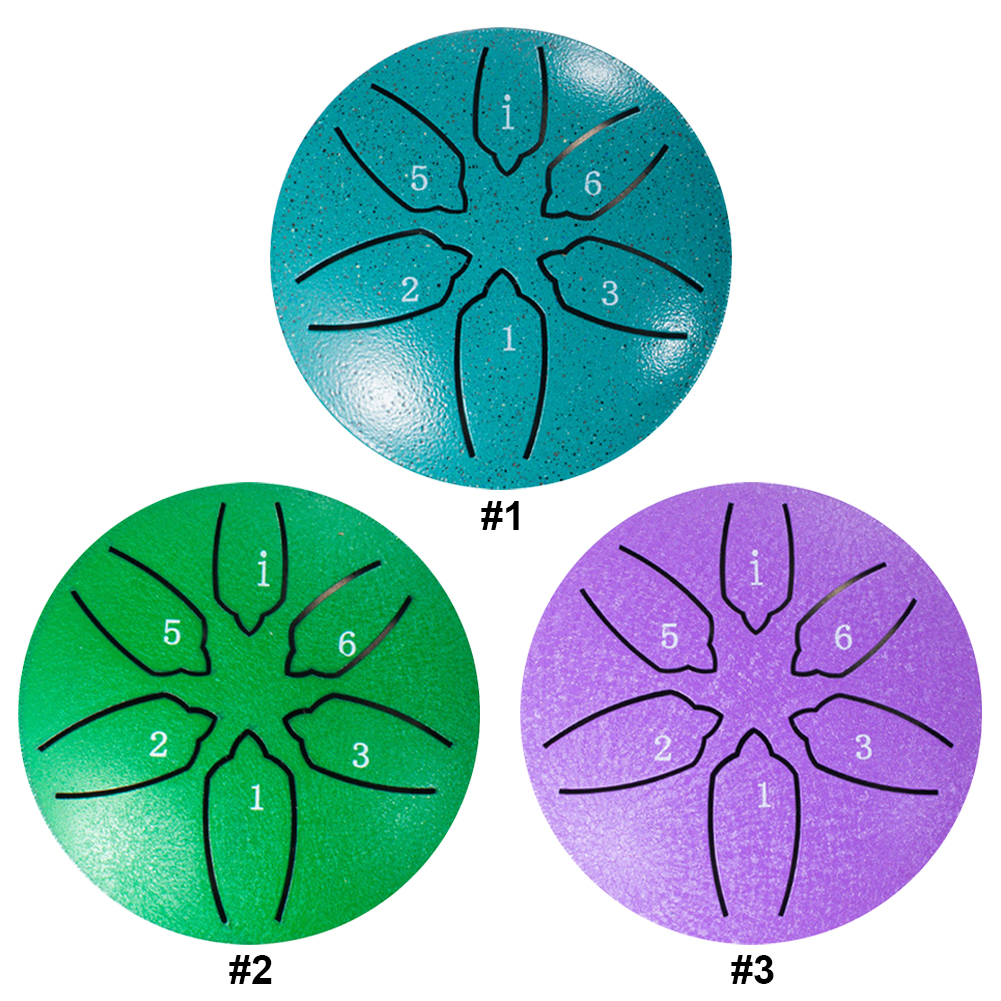 Mini Chakra Drum 3 Inches 6 No - đánh giá và giá Tongue Drum Steel