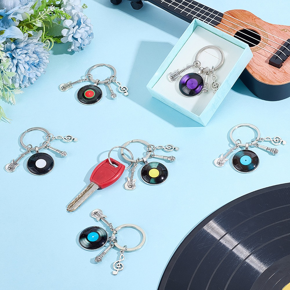 6Pcs 6 Colors Glass Pendant Ke - đánh giá và giá Musical Instrument Glass