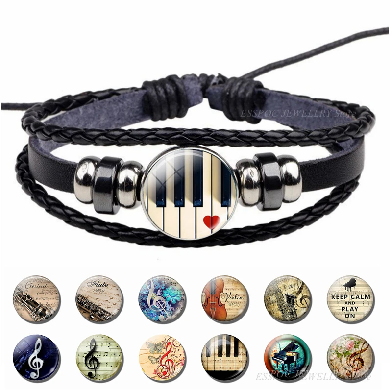Music Notes Bracelet Vintage V - đánh giá và giá Musical Instrument Glass