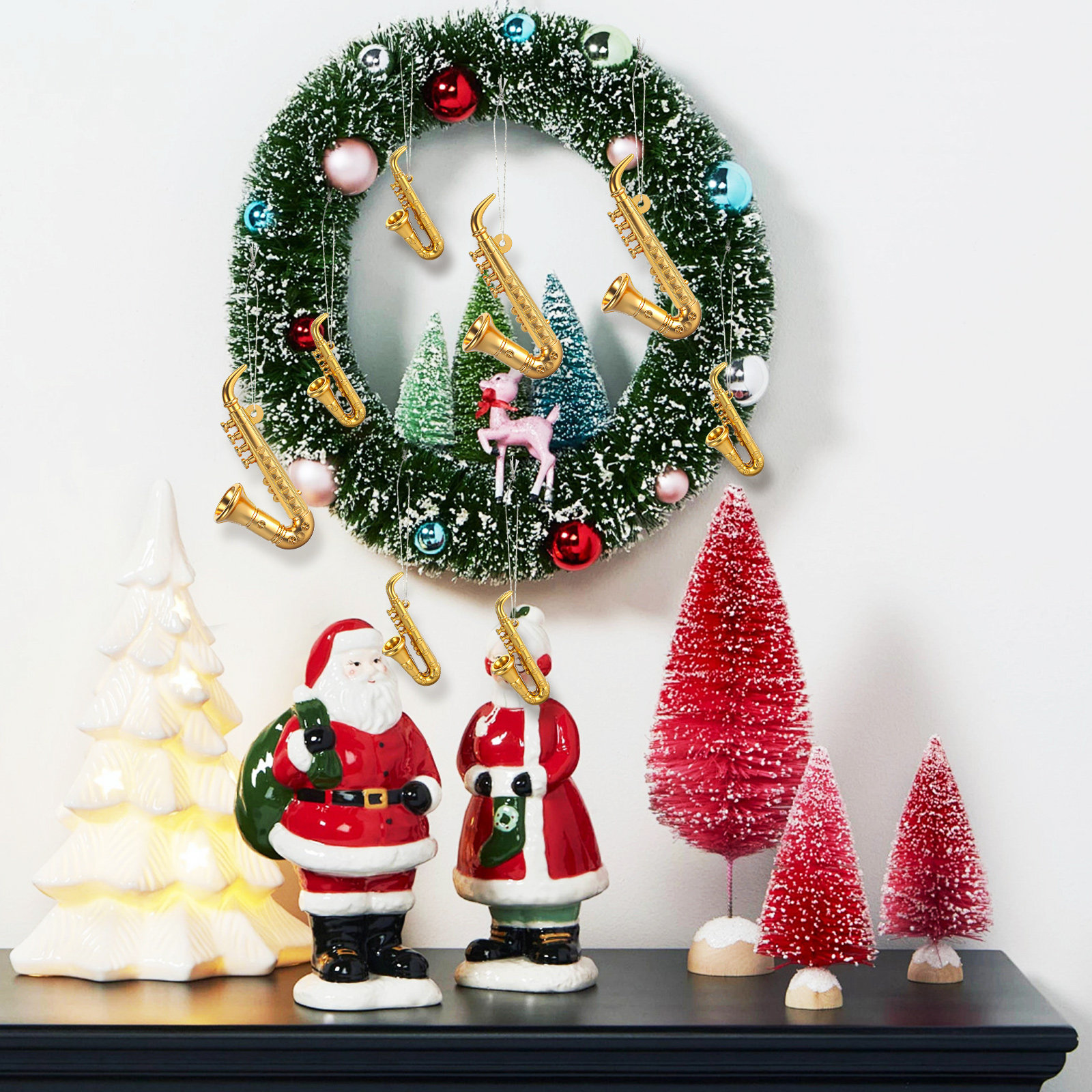 20Pcs Saxophone Ornaments Mini - đánh giá và giá Musical Instrument Xmas Ornaments