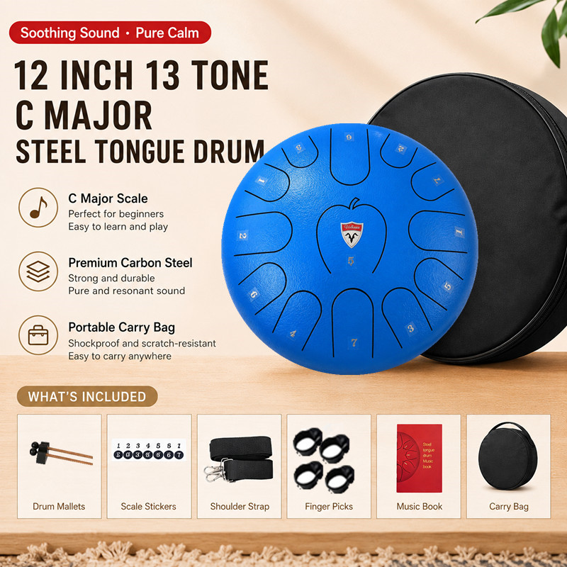 12 Inch steel tongue drum 13 N - đánh giá và giá Tongue Drum Steel