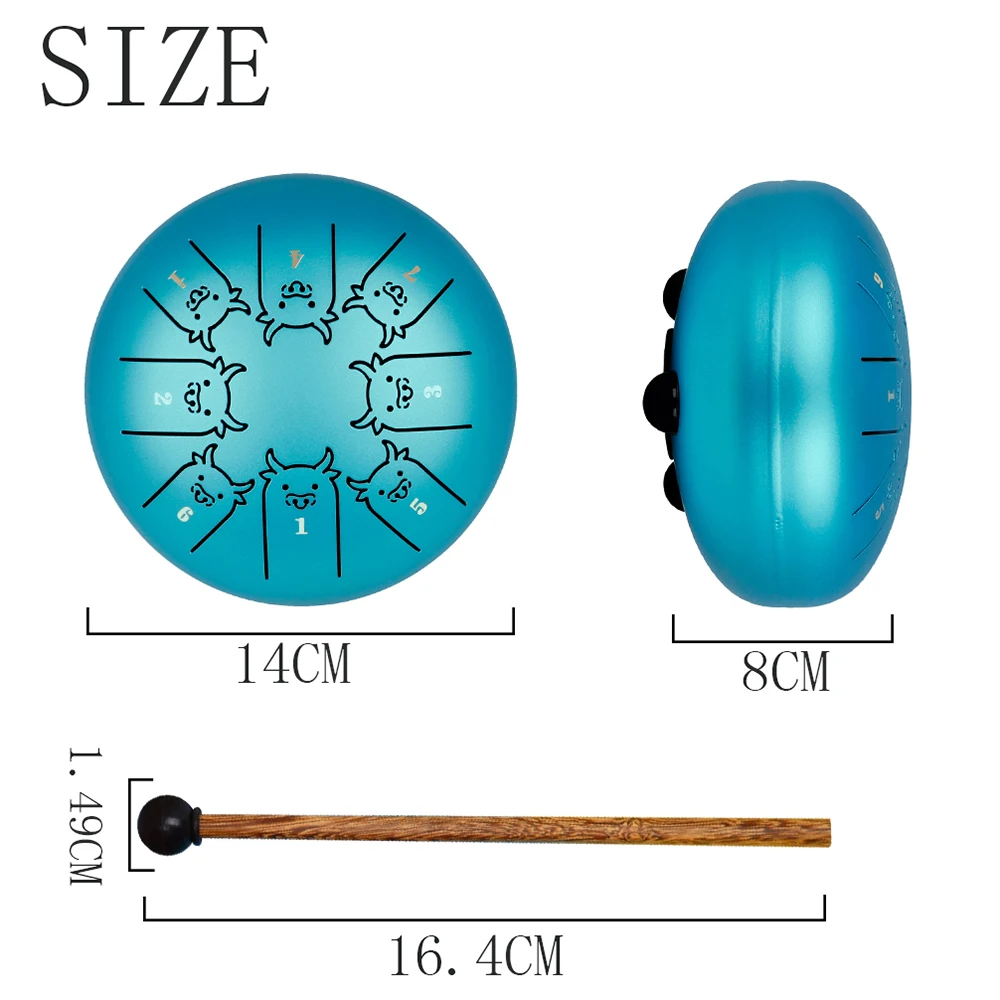 5 Inch 8 Tone Steel Tongue Dru - đánh giá và giá Tongue Drum Steel