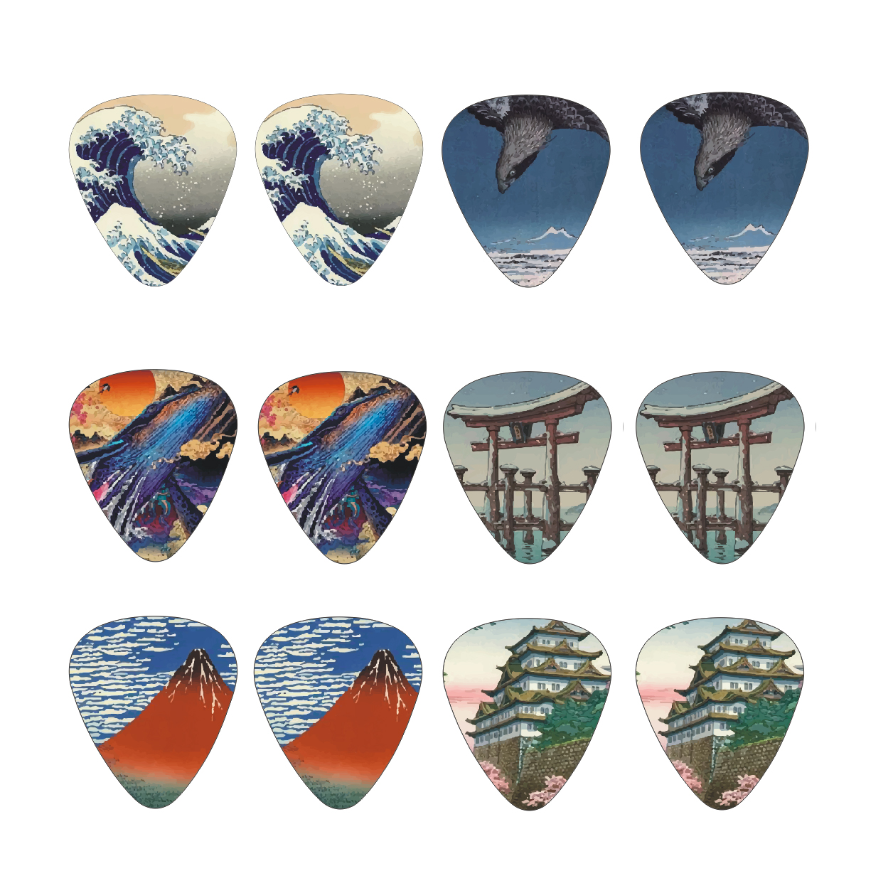 New 12pcs/set  Guitar Picks -  - đánh giá và giá Musical Instrument Japanese
