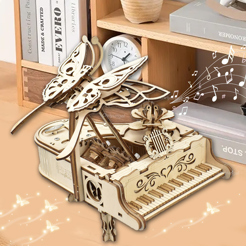 3D Wooden Puzzle Music Box Pia - đánh giá và giá Musical Instrument Diy For Kids