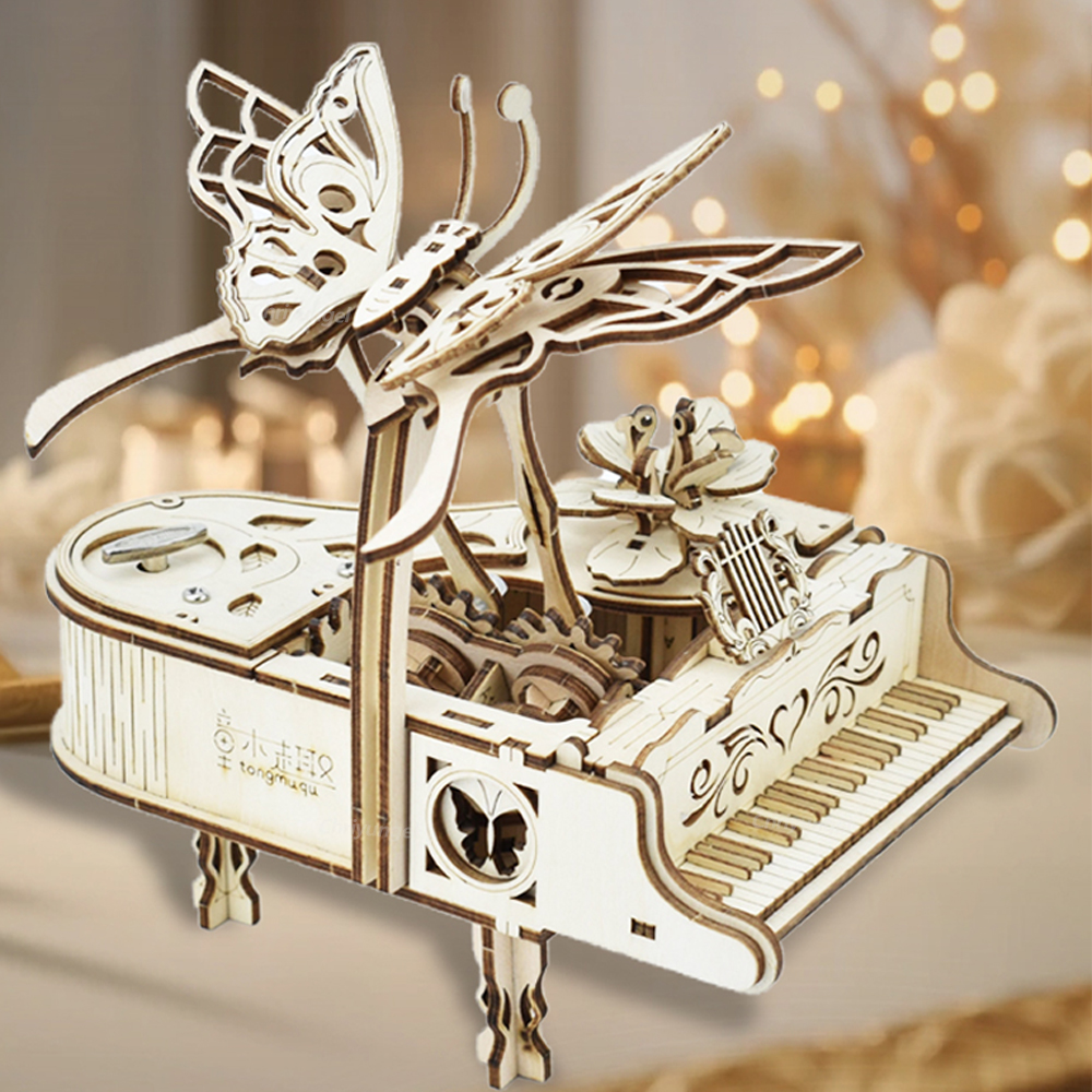 3D Wooden Puzzle Music Box Pia - đánh giá và giá Musical Instrument Diy For Kids